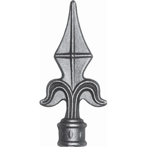 Pointe de lance - Hauteur 125mm largeur 57mm creux Ø16,5mm - Fer forgé - À souder - DECO FER FORGE