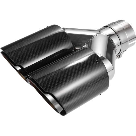 Embout D'Échappement Double Pour C5 97-04 1pc Couleur Argent/Noir, Matériau Acier Inox, Entrée 61mm, Sortie 180mm, Diamètre 78x74mm, Pour C5 97-04 (1/5)