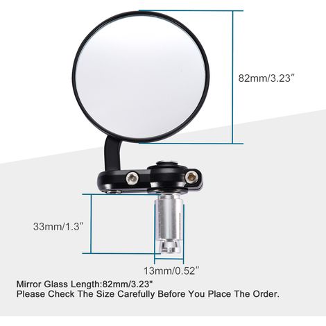 GOOFIT Motorcycle Retro Rearview Mirror Modification Round Reversing Mirror Handlebar Mirror (1/4)