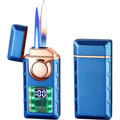 Lighter Électrique - Allume-Feu Sans Gaz - Torche Haute Température Anti-Vent - Affichage Batterie - Chargement USB - Verrouillage de Sécurité - Pour Bougies Camping Barbecue - 1 Pièce (1/3)