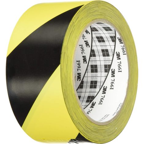 3M Hazard Warning Tape 766I, Hatched Vinyl, 50 mm x 33 m (1/5)