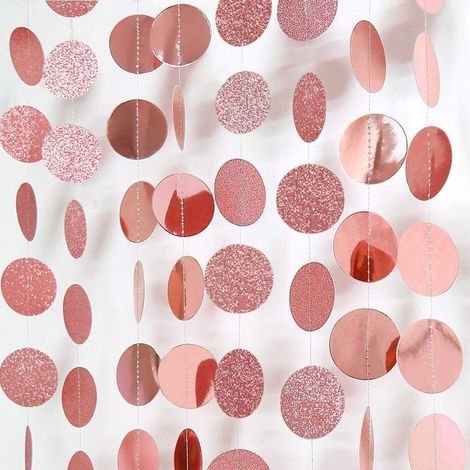 Guirlande À Points Brillants - 400 cm - Or Argent Rose Doré - Décoration Fête Anniversaire Mariage Enterrement De Vie De Jeune Fille Arrière-plan Photo - 4 Pièces (1/5)