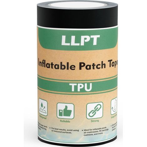 Patch étanche 101mm x 3m Noir TPU, Kit Réparation Piscine (1/5)