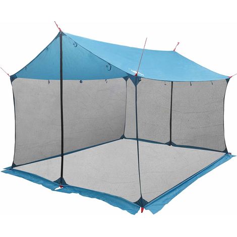 vidaXL Toldo de camping con paredes de malla 340 x 260 x 220 cm Azul (1/2)