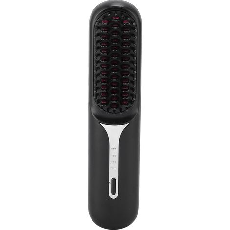 Brosse lissante sans fil rechargeable aux ions négatifs, chauffe rapide, idéale pour la maison et les voyages. (1/5)