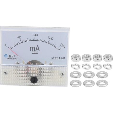 85C1 DC 0-200MA Zeiger-Gleichstromamperemeter-Kopf Amperemeter-Anzeige Strommessgeräte