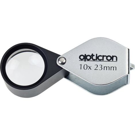 Loupe pliante 1 unité Métal Grossissement 10x Inspection et prélèvement 23 mm (1/5)