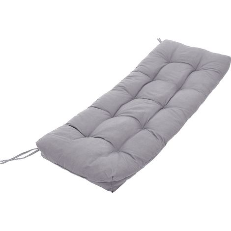 Grey Outdoor Patio Bench Seating Cushion (1/4)