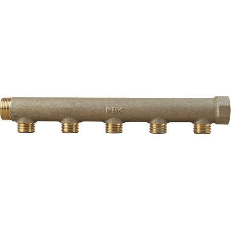 Collecteur mâle femelle 3/4" - 5 départs 1/2" (15/21) - Entraxe 50mm (1/3)