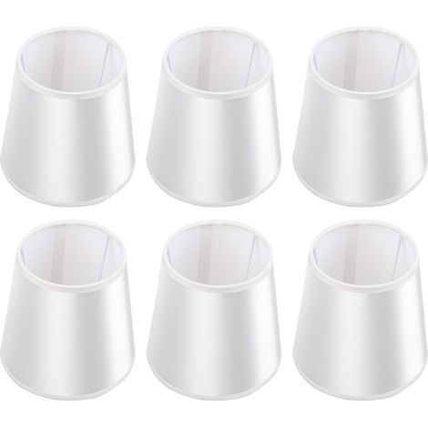 6 pièces d'abat-jour simples en tissu pour lustre mural pour décoration de chambre à coucher et de salon (1/5)