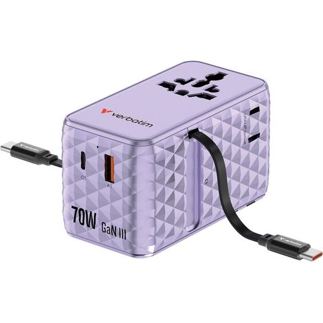 Reiseadapter Verbatim Charge 'n' Travel 70W GaN (1/3)
