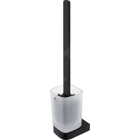Nimco Nikau - Brosse de toilette murale avec support, verre dépoli/noir mat NKC 30094CN-HR-90 (1/2)