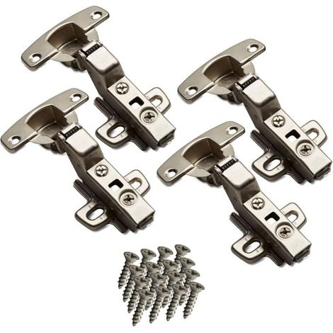 SOTECH 4 pièces Charnières à boîtier Hettich Sensys Angle d'ouverture 110° Butée intérieure Hauteur (Distance) 1,5 mm incl. vis M4x16mm Fermeture automatique