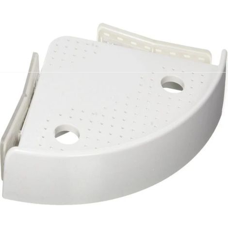Estante triangular para baño, estante de esquina con botón pulsador, no requiere taladrar, 24,5 x 4,5 x 24,5 cm (1/4)