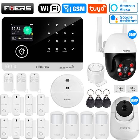 (Pack 16) Système d'alarme intelligent Wi-Fi GSM pour la sécurité de votre domicile. Système d'alarme antivol sans fil 433 MHz. (1/5)