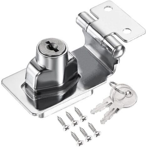 2.5 Inch 90 Degree Right Angle Keyed Door Latch with Turn Knob for Cupboard, Drawer Latch, Cabinet, Furniture, Wardrobe Lock (1/5)