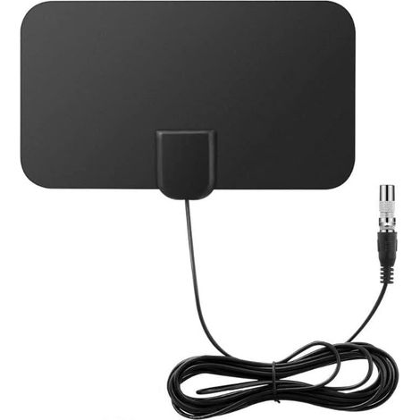 Mini antenne TV numérique d'intérieur avec amplificateur de signal de portée de 80 km compatible HDTV 4K (1/5)