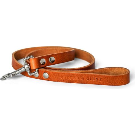 Laisse pour Chien en Cuir Tannage Végétal Marron - Laisse Faite Main Résistante et Durable - PANGIVO