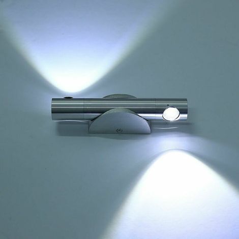 VURAHOME - 6W Moderne Applique Murale LED Intérieur Applique Murale Aluminium Up Down Applique Rotation Réglable 360° pour Chambre Couloir Blanc Froid [Classe énergétique A++] (1/5)