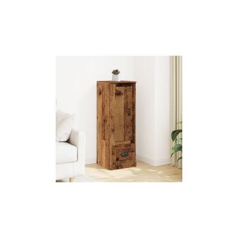 Buffet haut vieux bois 36x35,5x103,5 bois d'ingénierie (1/5)