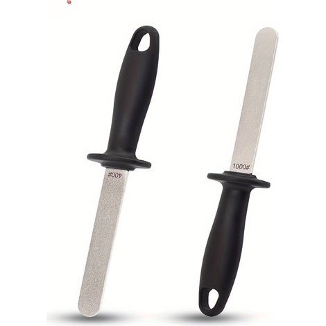 Pierre à affûter diamantée double face – Outils de jardin (Grain extra-fin 400/1000) – Pour haches, sécateurs et ciseaux à bois (1/5)