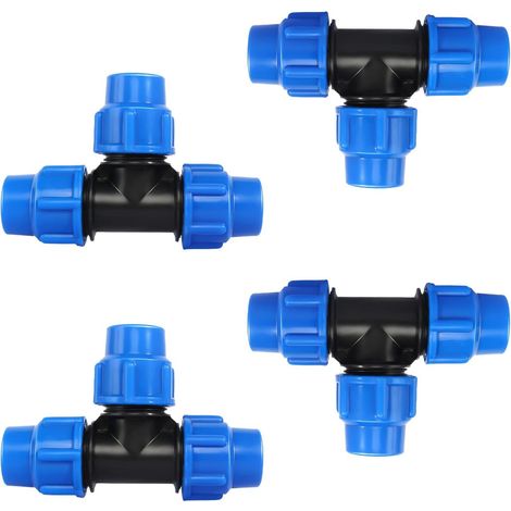 Raccord en T PE 20mm,4 PCS Raccord Tuyau pour Tuyau PE Raccord Dérivation Angulaire 20x20x20mm Connecteur pour Tuyau d'Arrosage et de Pose Compatible PVC/PPR Montage Rapide Sans Outil (1/5)