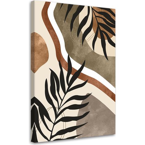 Tableau sur toile Feuilles et brindilles Boho 40x60 (1/5)