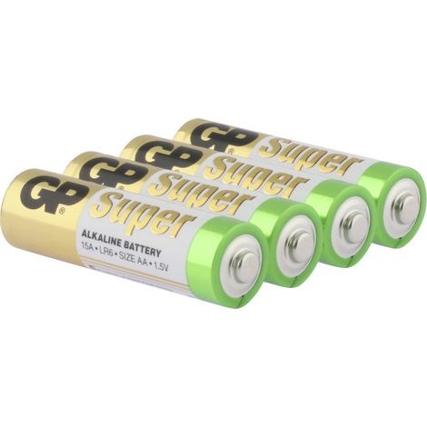Super-Alkaline-Batterie AA LR6 1,5 V, 4 Stück (1/5)