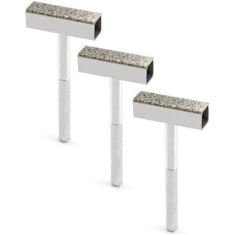 3 Pcs Dresseur de Meule Diamant avec Manche Antidérapant pour Meuler les Meules d'Ébavurage (1/5)