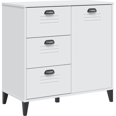 Credenza buffet cassettiera mobile contenitore organizer cucina soggiorno soggiorno 80 x 40 x 80 cm derivati del legno bianco 020036619