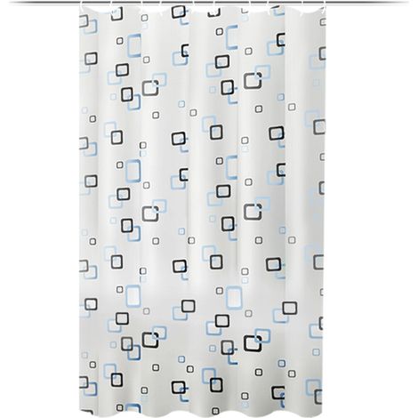 Sollbry Cortina de ducha antimoho de 200 x 200 cm, lavable, de PEVA, con 12 ganchos, impermeable, antibacteriana y de secado rápido, para bañera y baño. (1/4)