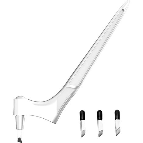 Herramientas de corte para manualidades: Cuchillas de precisión de acero inoxidable con rotación de 360° (15°/30°/45°) para manualidades, pasatiempos, scrapbooking y plantillas (blancas).