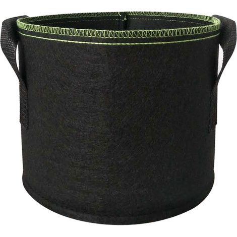 Sacs de culture 10 gallons, lot de 5, poignées, tissu non tissé épousé aéré, pour tomates pommes de terre légumes fleurs, 40x30cm (1/5)