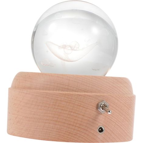 1ensemble Lampe Nuit Forme De Boule De avec Base Et Boîte à Musique Décoration Et Veilleuse (1/5)