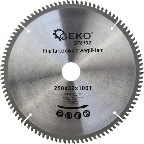 Disco de aluminio con carburo 250 mm x 100 mm x 32 mm + kit reductor (25/50) (1/5)