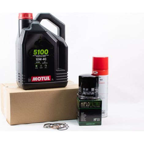 Kit Entretien Vidange Standard pour MOTO GUZZI SPORT 1100 de 1994 à 1996 - MOTUL 5100 10W40 4L
