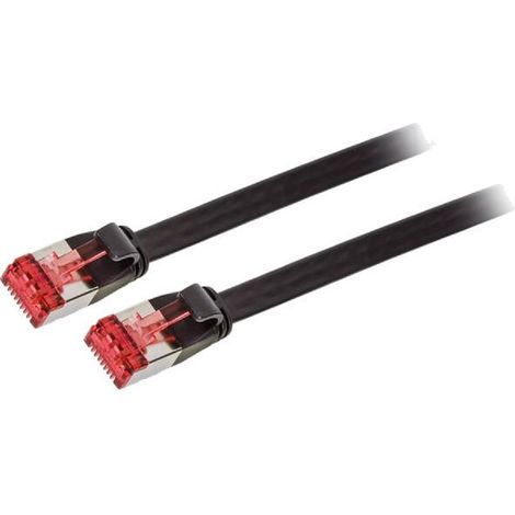 Cable reseau RJ45 male U-FTP Cat.6 noir- 0.5m