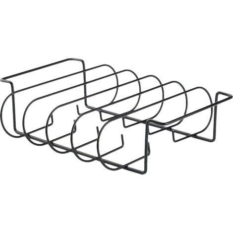 BBQ Rib Rack Steakhalter Grillzubehör Spülmaschinenfest Vorbereitung Braten Karbonstahl BBQ Rack zum Braten Kochen Küche Outdoor Camping (1/5)