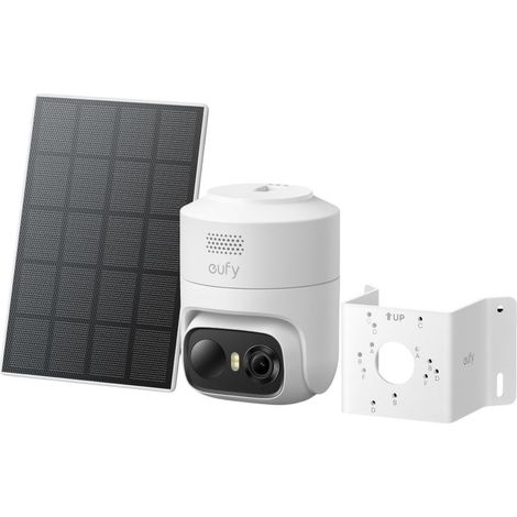 Caméra de surveillance extérieure EUFY C36 2K avec panneau solaire et projecteur