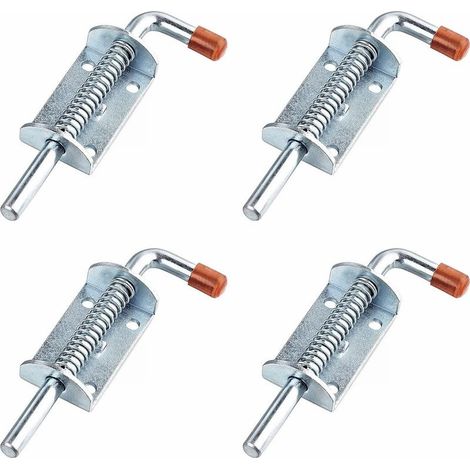 Lot de 4 accessoires de modification de remorque pour fermeture éclair - Poignée de remorque épaisse de 10 mm - Boucle à ressort - Serrure de remorque UTV (Argent, taille unique) (1/5)