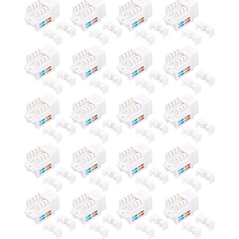 TF2010 Module RJ45 Cat6 8 conducteurs non blindé Gigabit 20 pièces Réseau communication 0‑250MHz (1/5)