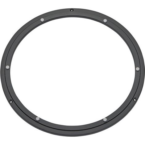 Plateau tournant en aluminium noir Ø 391 mm, supportant jusqu'à 100 kg, robuste, à roulement à billes, en acier inoxydable. (1/5)