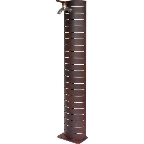 Fontana da Giardino con Rubinetto in Cor-Ten Belfer 42/CTN Ruggine (1/2)