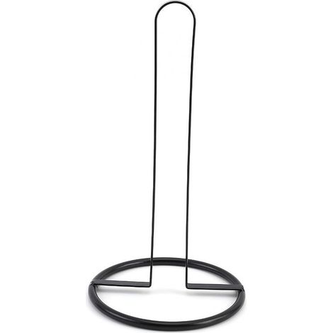 Porte-serviettes en papier noir, dérouleur de rouleau de cuisine en acier inoxydable, support de papier absorbant pour plan de travail, socle lesté, 1 pièce (1/5)