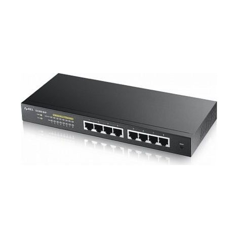 Zyxel GS1900-8HP Managed L2 Gigabit Ethernet (10/100/1000) Power over Ethernet (PoE) Schwarz (1/5)