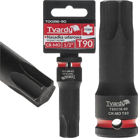 Douille à impact Torx 1/2" T90 CR-MO (8/80) (1/4)