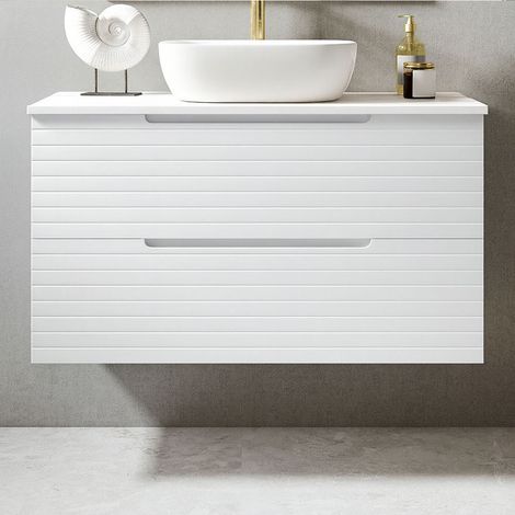 Kibath Mueble+lavabo BOREAL 100x45 cm blanco 2c susp. (1/5)
