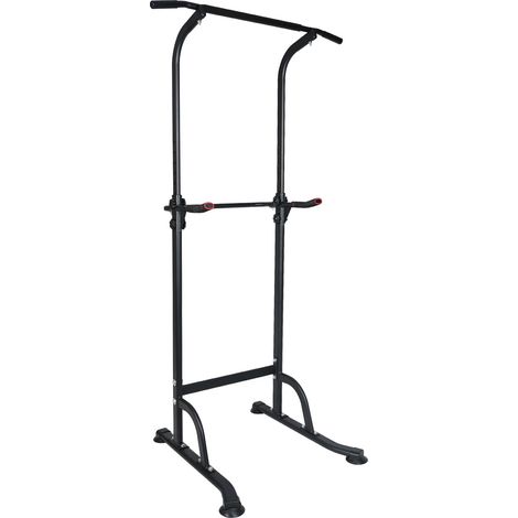 Station de musculation Sport Power Tower avec barre de traction et support multifonction réglable en hauteur pour entraînement à domicile. (1/5)