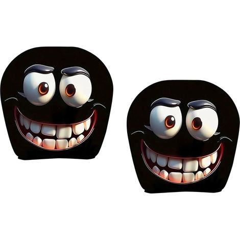 2 Piece Universal Car Headrest Covers, Black Car Headrest Protection, Interior Accessory for Car Decoration, Practical Installation (1/5)