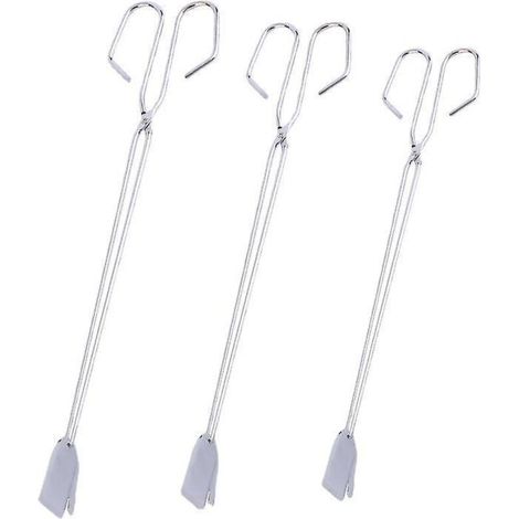 Stainless Steel Kitchen Tongs, Extra Long Scissor Tongs with Comfortable Handle for Grilling, Set of 3 (1/5)